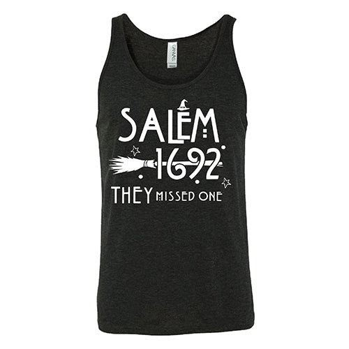 Salem 1692 They Missed One black unisex tank