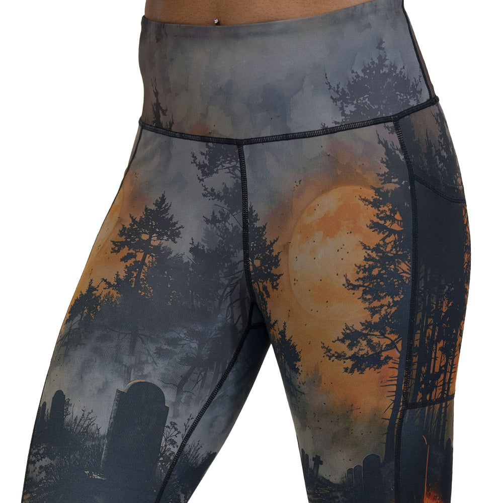 graveyard themed leggings