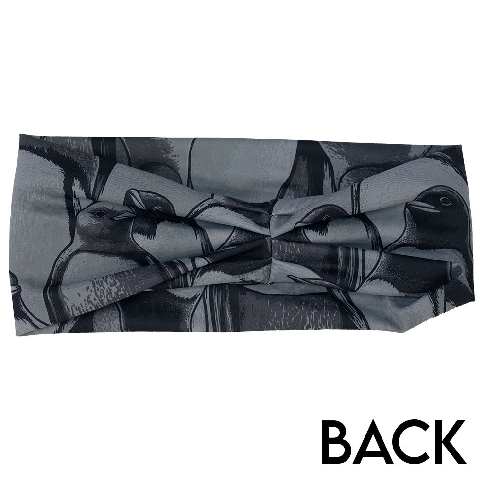 back of the headband with a penguin design