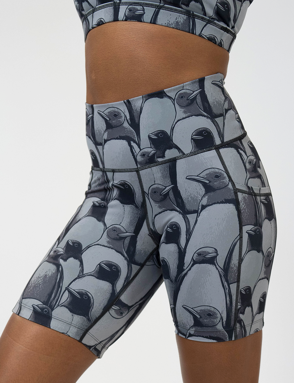 penguin patterned shorts