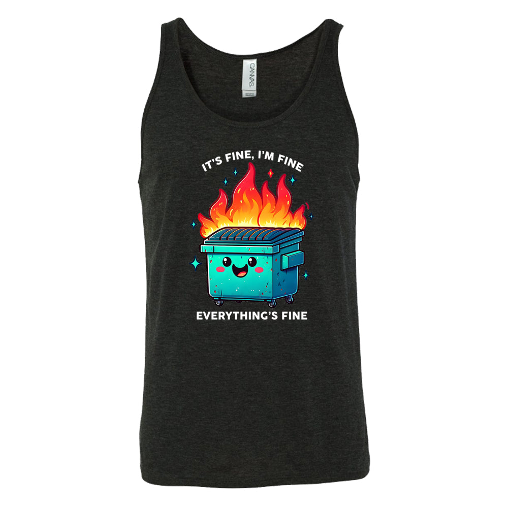 black Everything's Fine Dumpster Fire Shirt