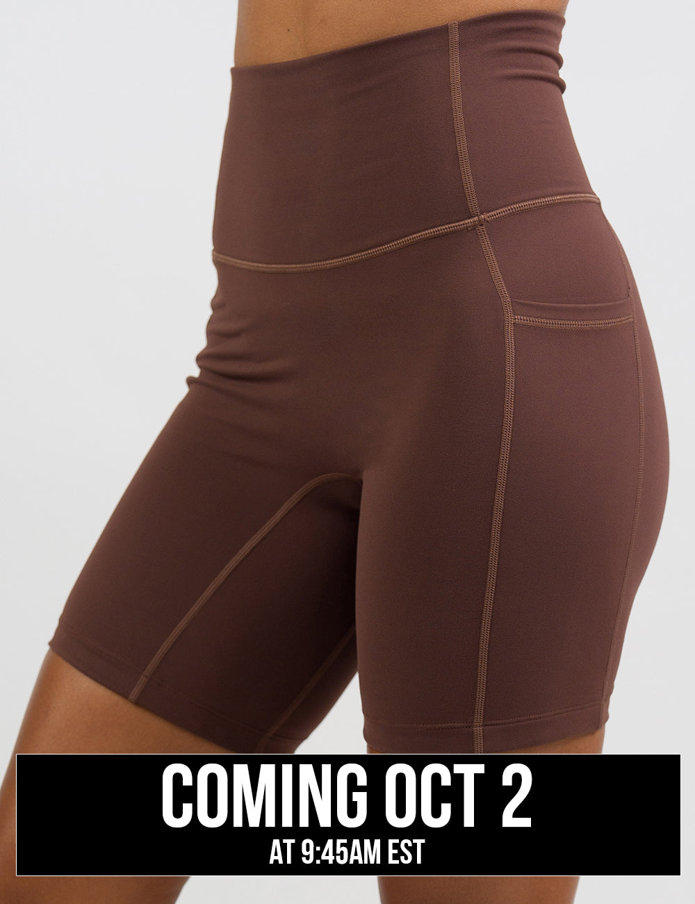front of the solid light brown 5 inch shorts coming October 2nd