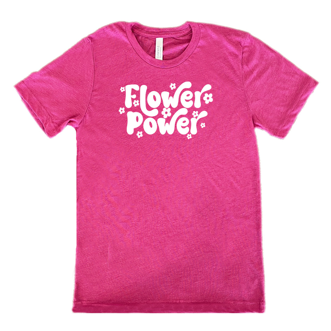 berry flower power unisex tee