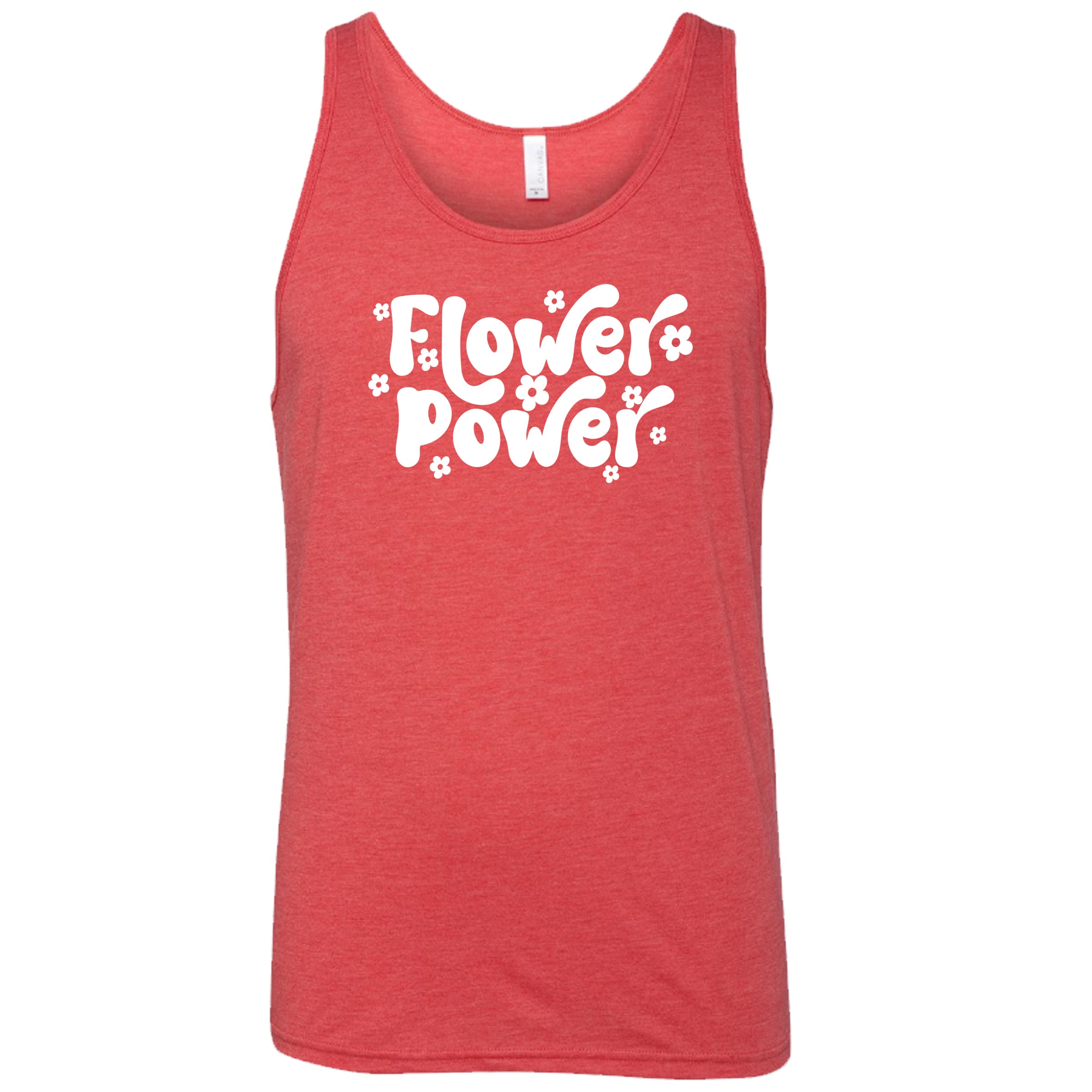 red flower power tank