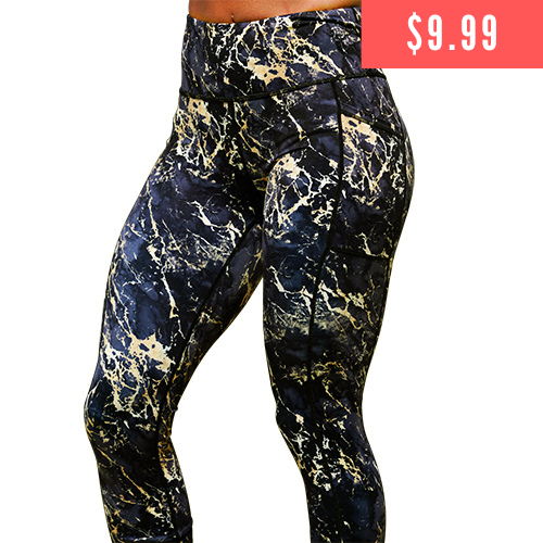 Marble print workout leggings shop