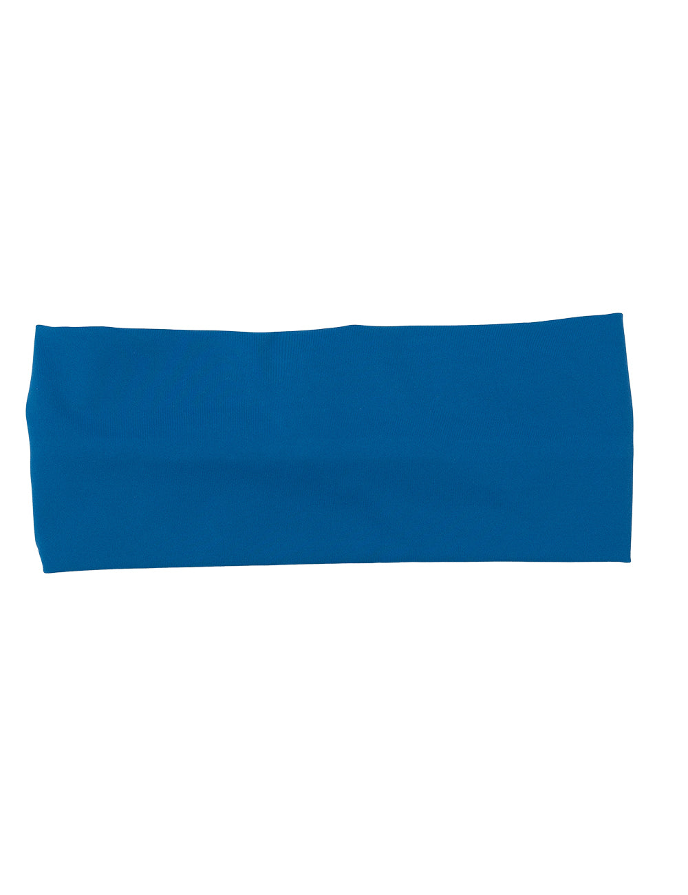 front of the blue headband against a white background