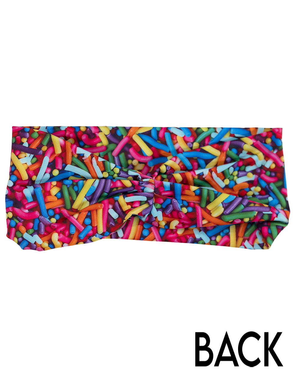 back of the rainbow sprinkles headband