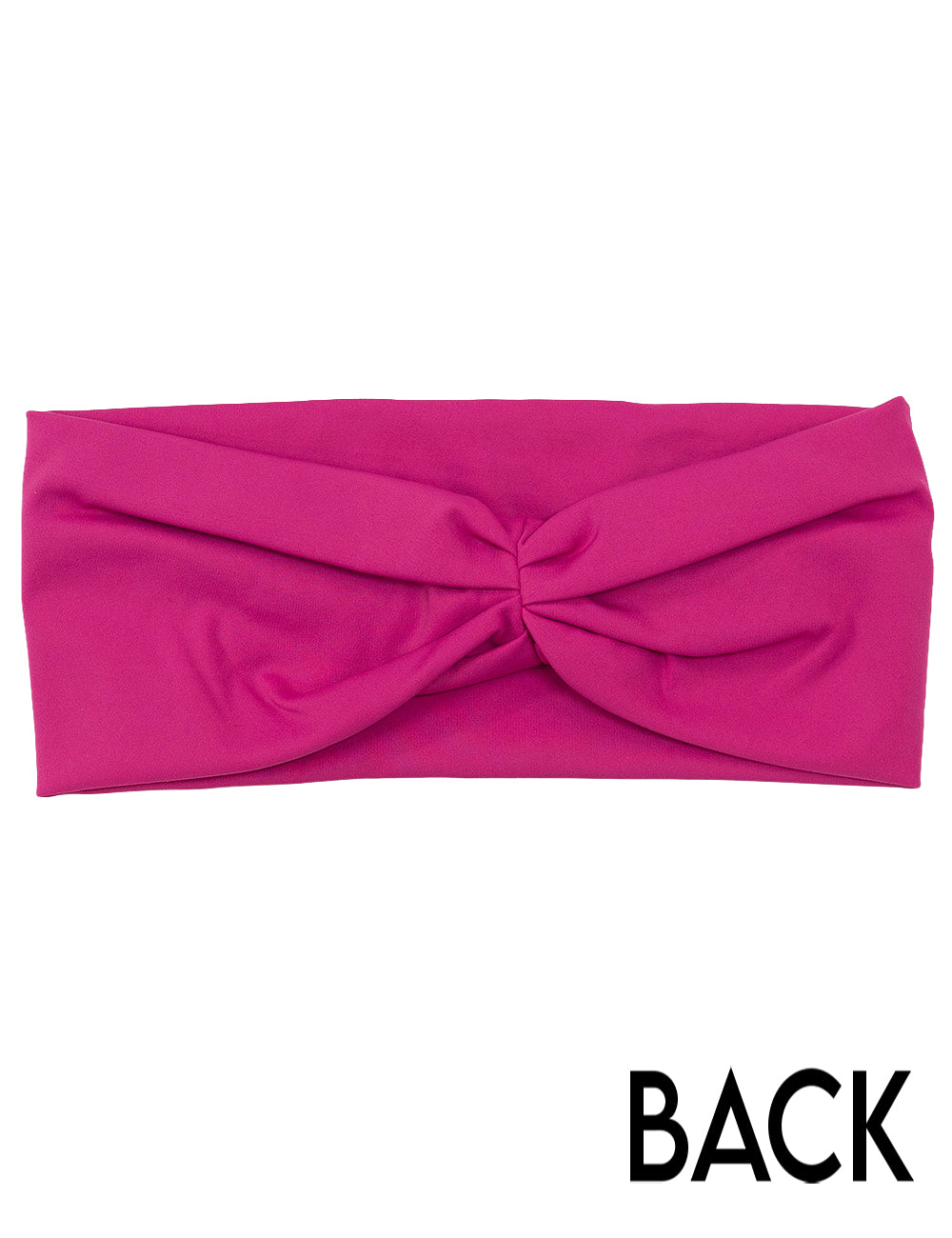 back of the pink headband against a white background