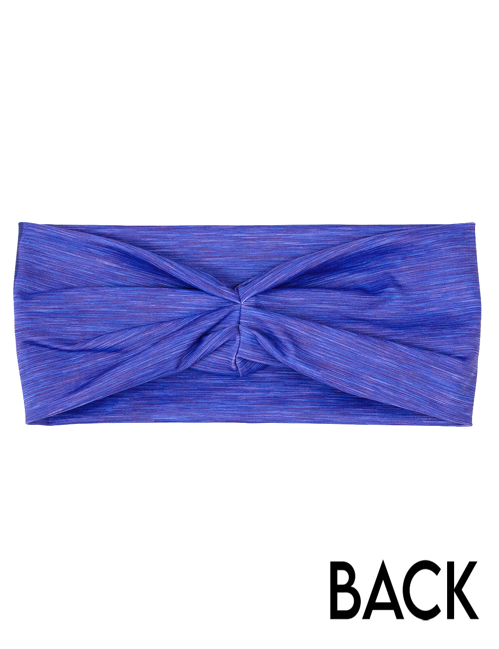 back of the purple heather pattern headband against a white background