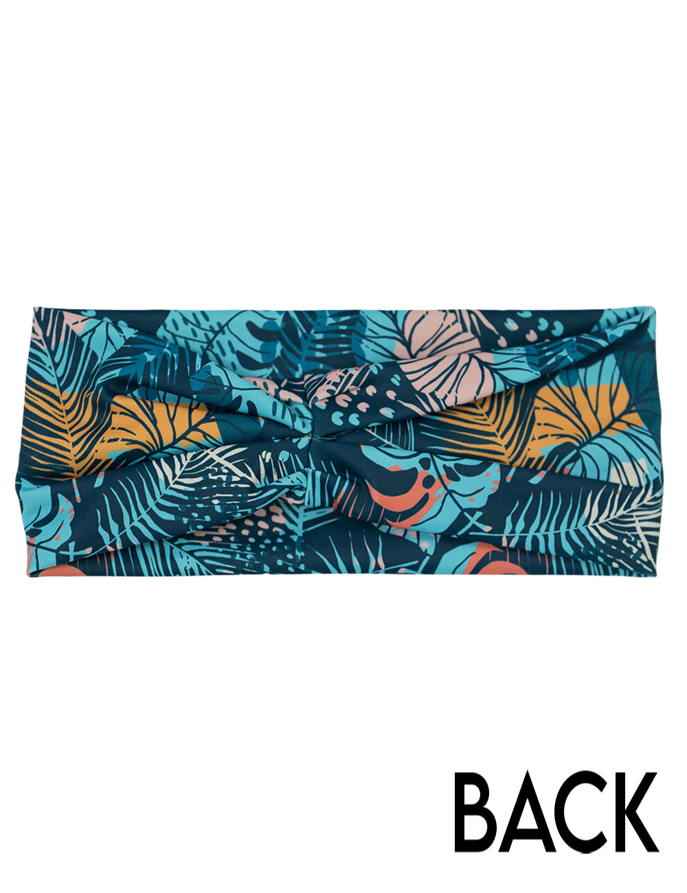 back of the blue, pink, yellow, and red tropical leaves against a white background