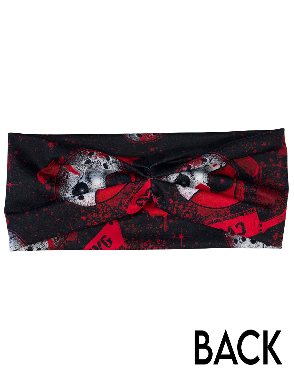 back of the bloody hockey mask headband