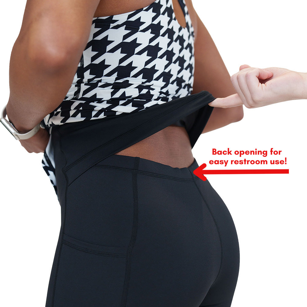 close up of the built in shorts under the dress