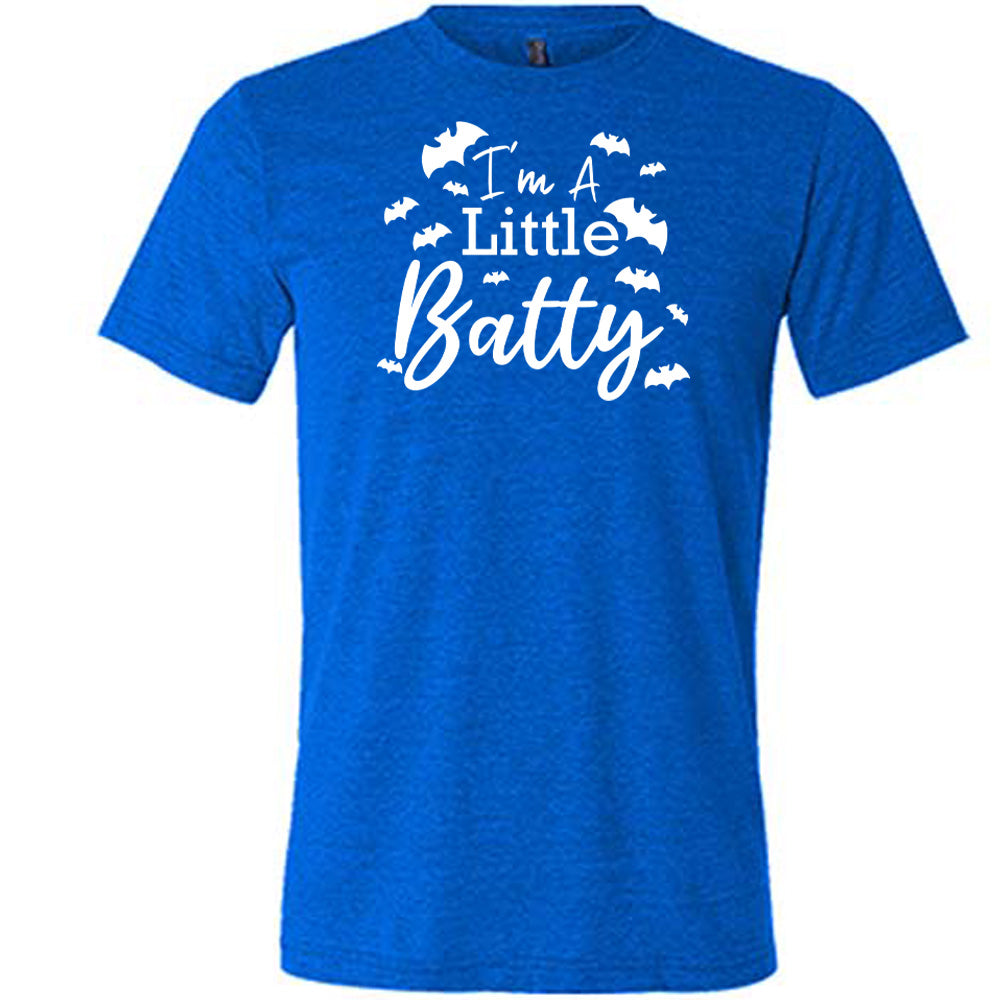 blue "I'm A Little Batty" Shirt