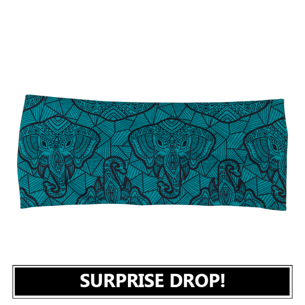 blue elephant outline headband surprise drop