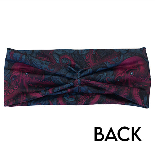back of the octopus patterned headband