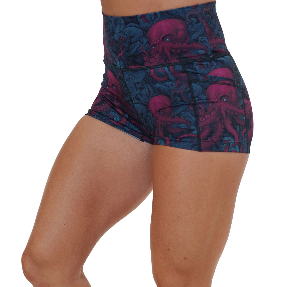 octopus patterned shorts