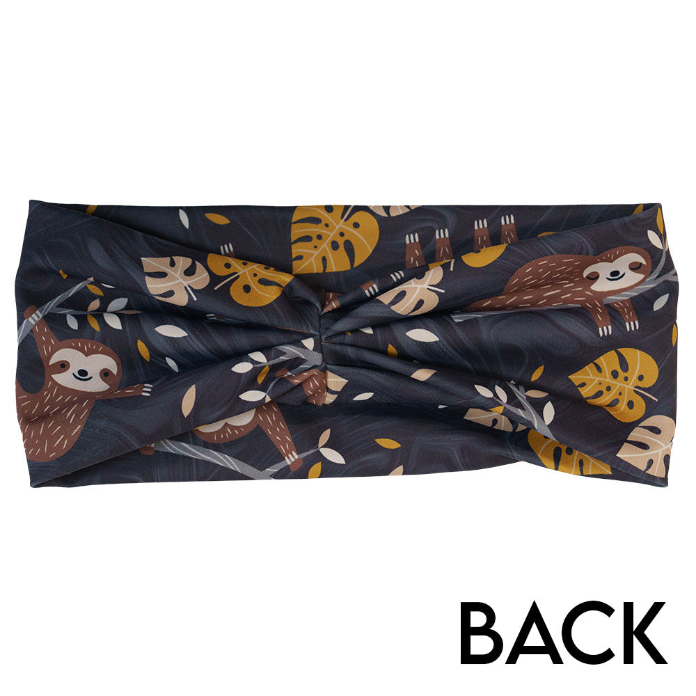 back of the sloth patterned headband