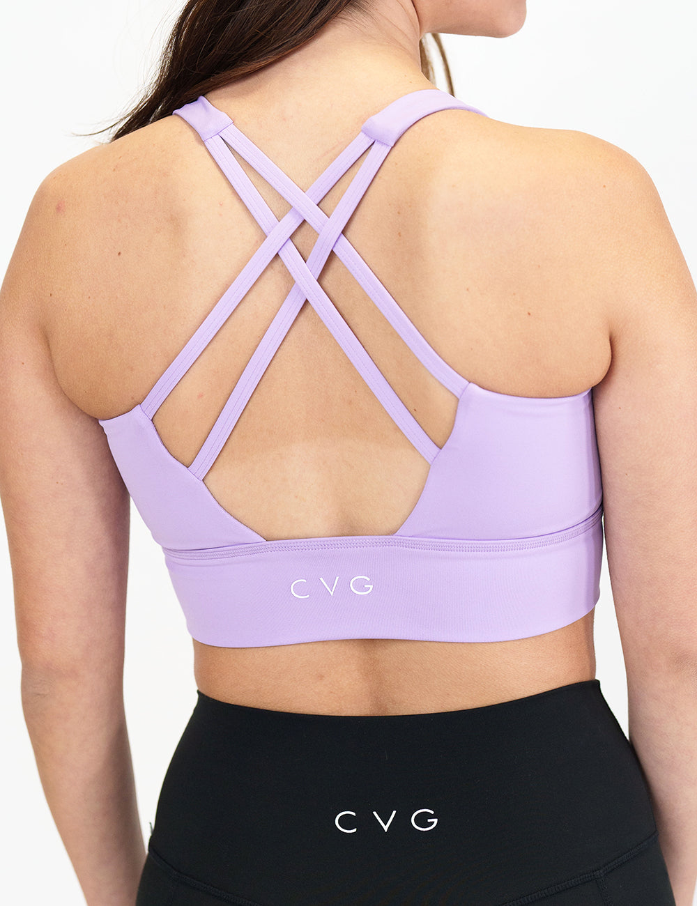 back of the lilac sports bra