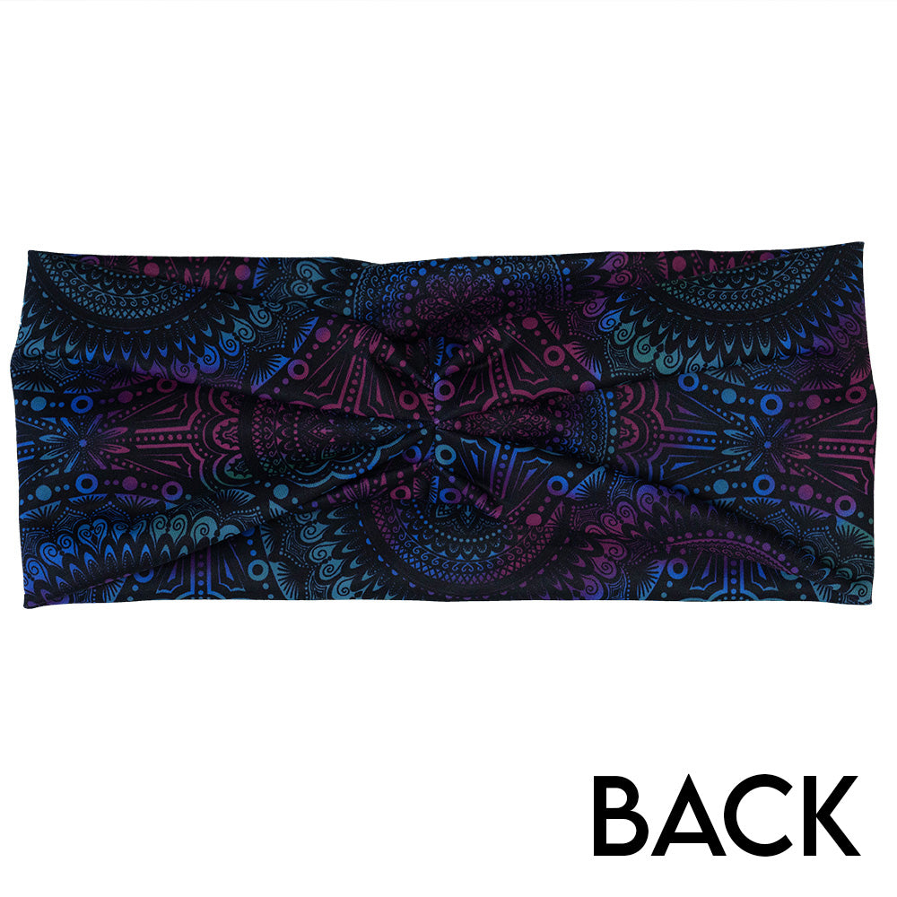 back of the mandala print headband