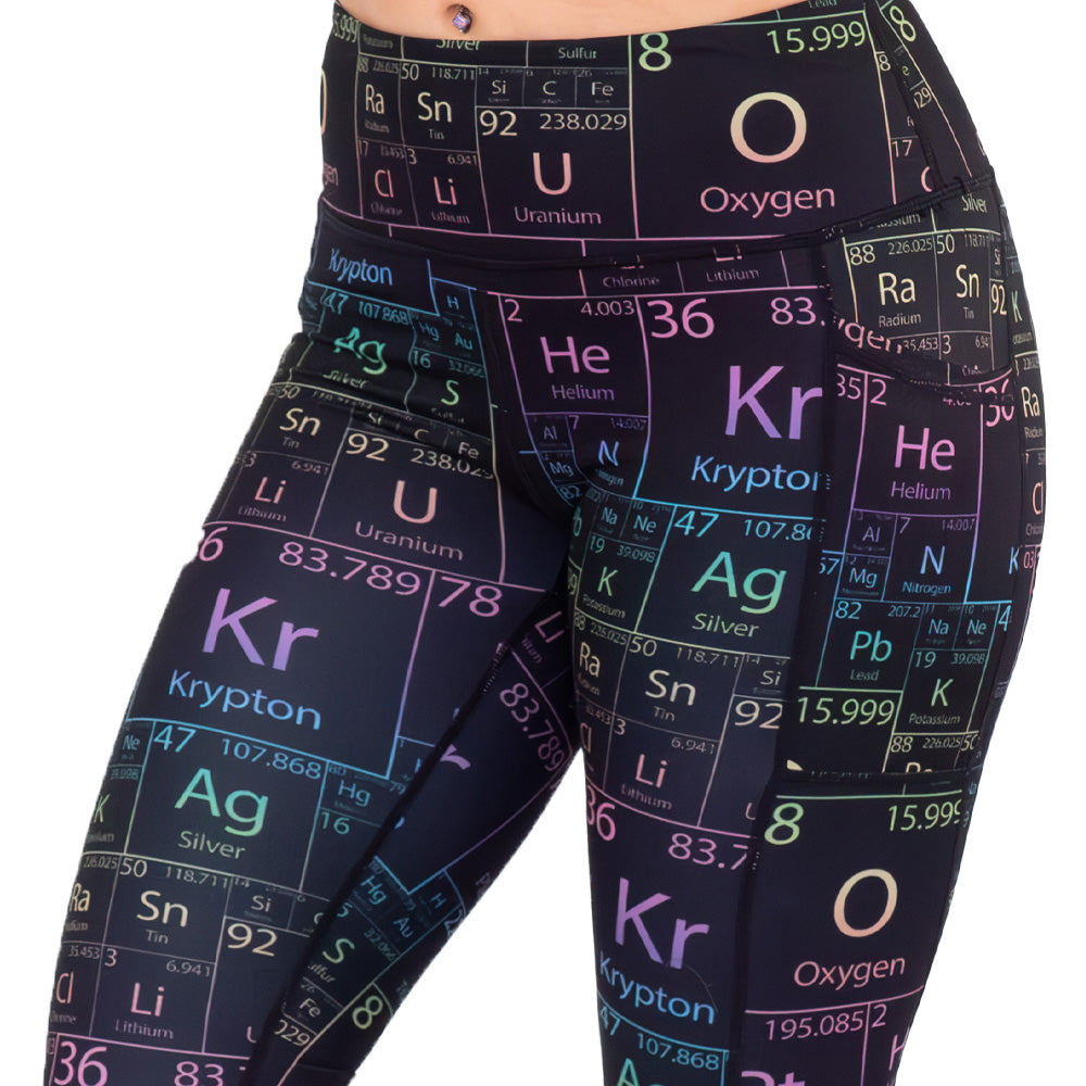 periodic table print leggings