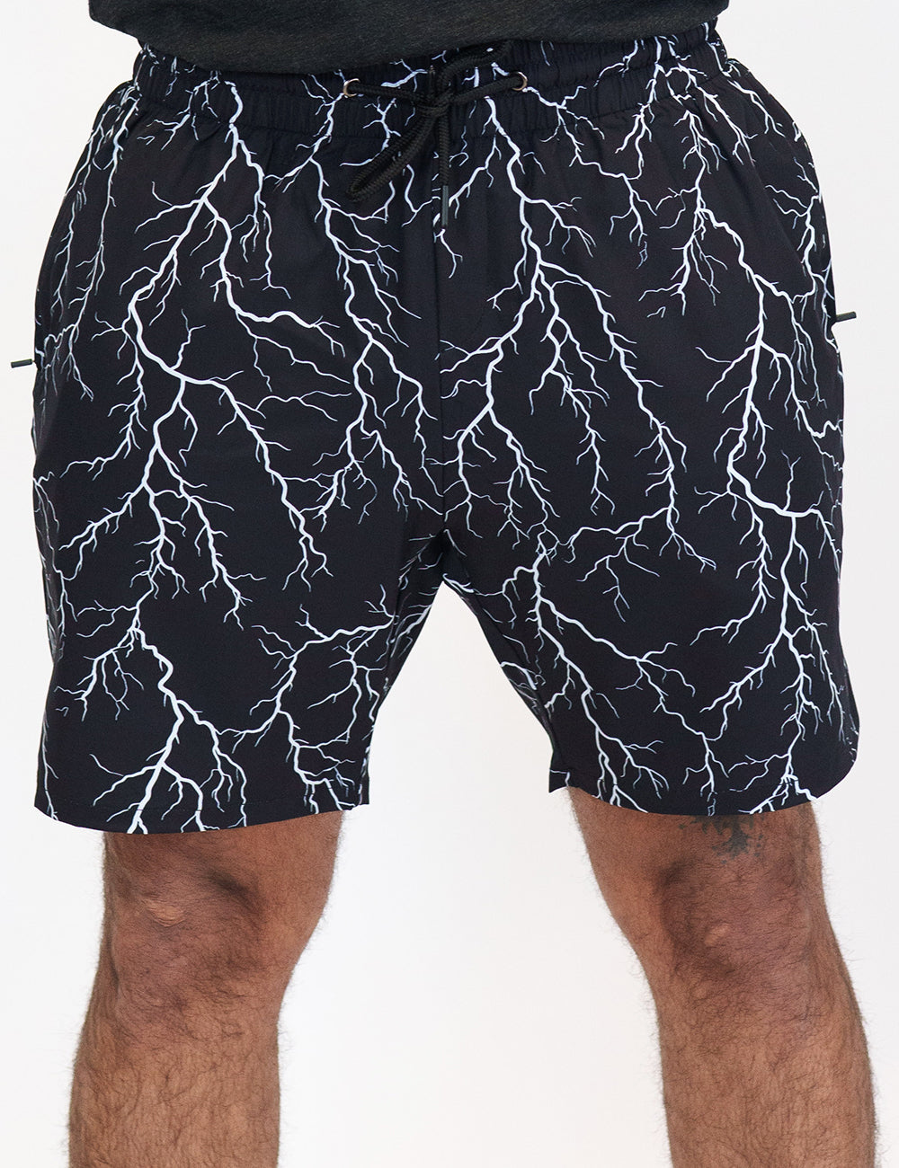 lightning bolt print men's shorts