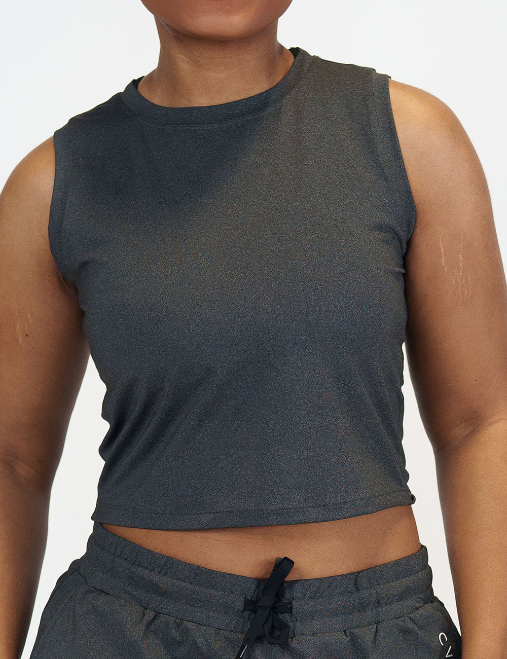 dark grey crop top