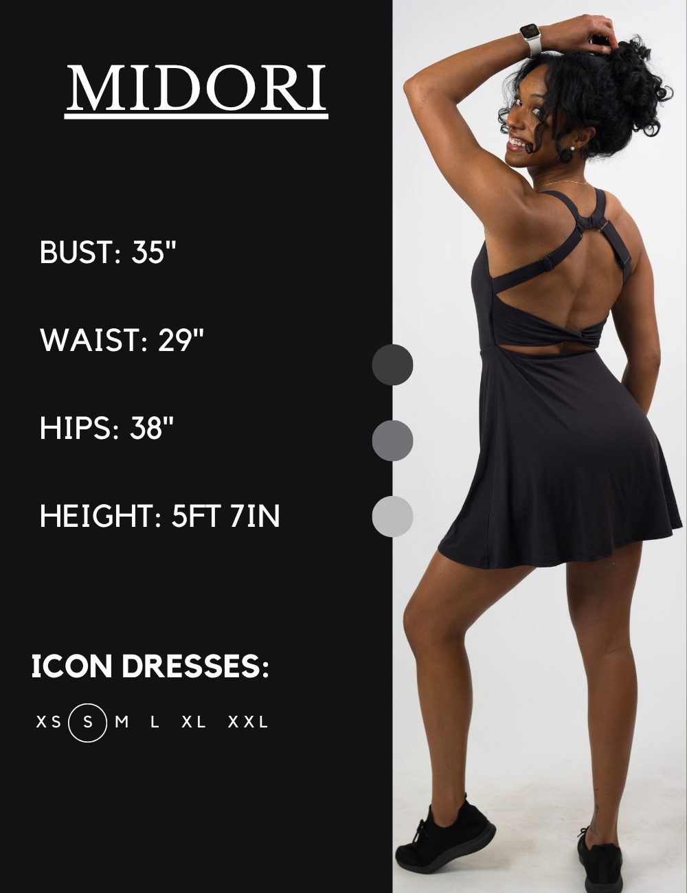 Icon Dress | Black | Soft & Comfy Material | XXL