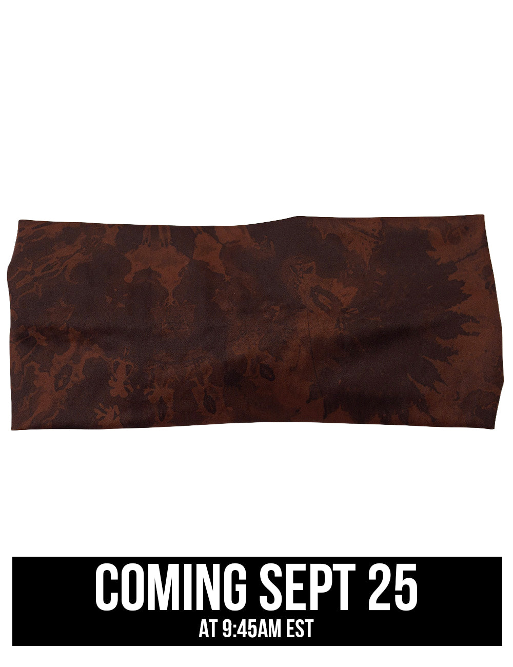 front of the brown tie dye headband coming September 25th