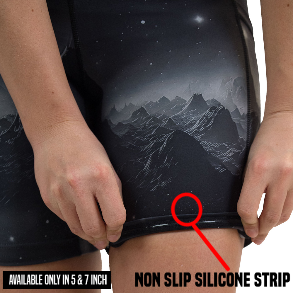 close up of the non slip silicone strip in the 5 and 7 inch unknown shorts