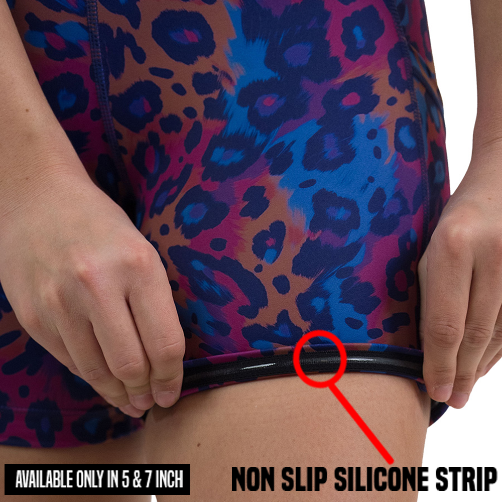 rolled up shorts that show the non slip silicon strip found in the 5 and 7 inch shorts