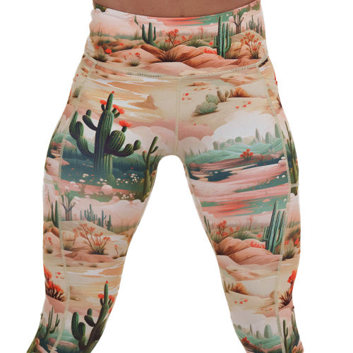 desert patterned leggings