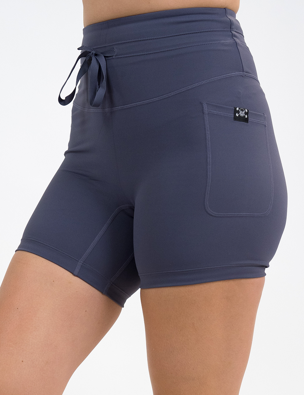 front of the 5 inch light purple omni shorts against a white background