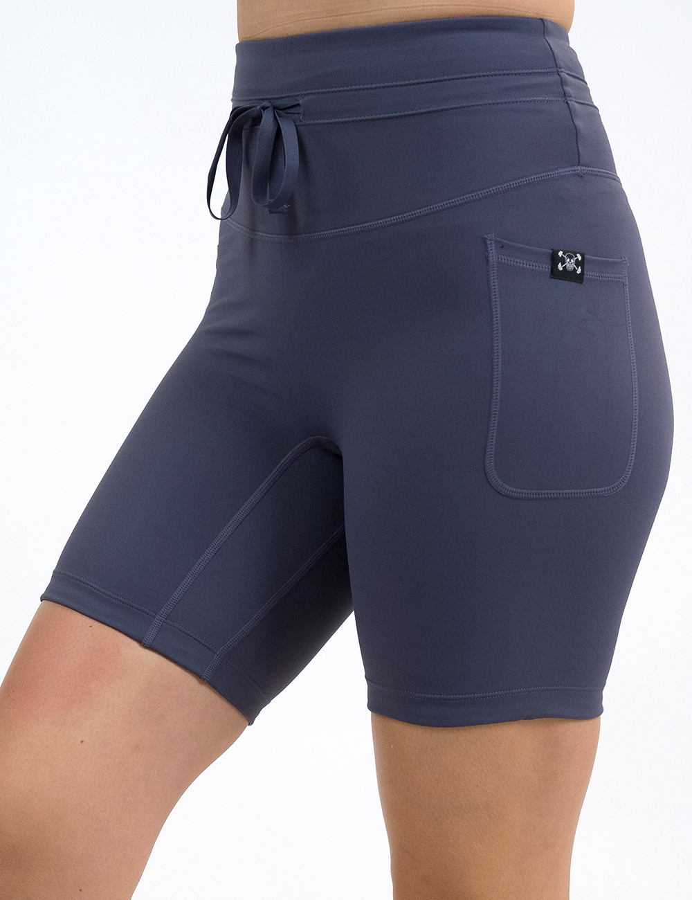 front of the 7 inch omni light purple shorts against a white background