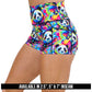 colorful panda pattern shorts available in 2.5, 5 & 7 inch inseam