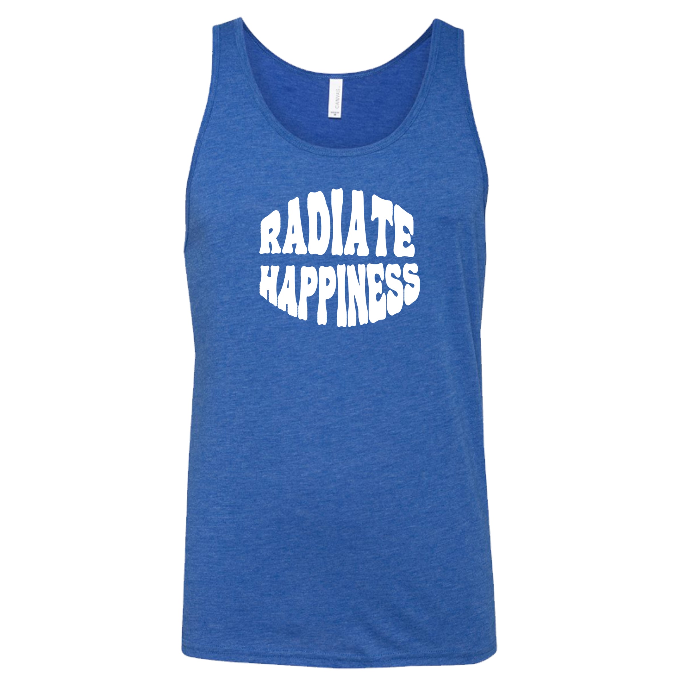radiate happiness blue tank