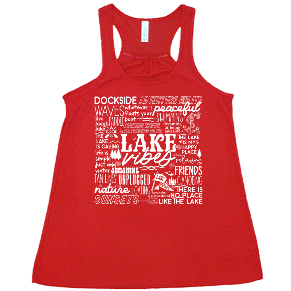 red Lakeside Tank Top