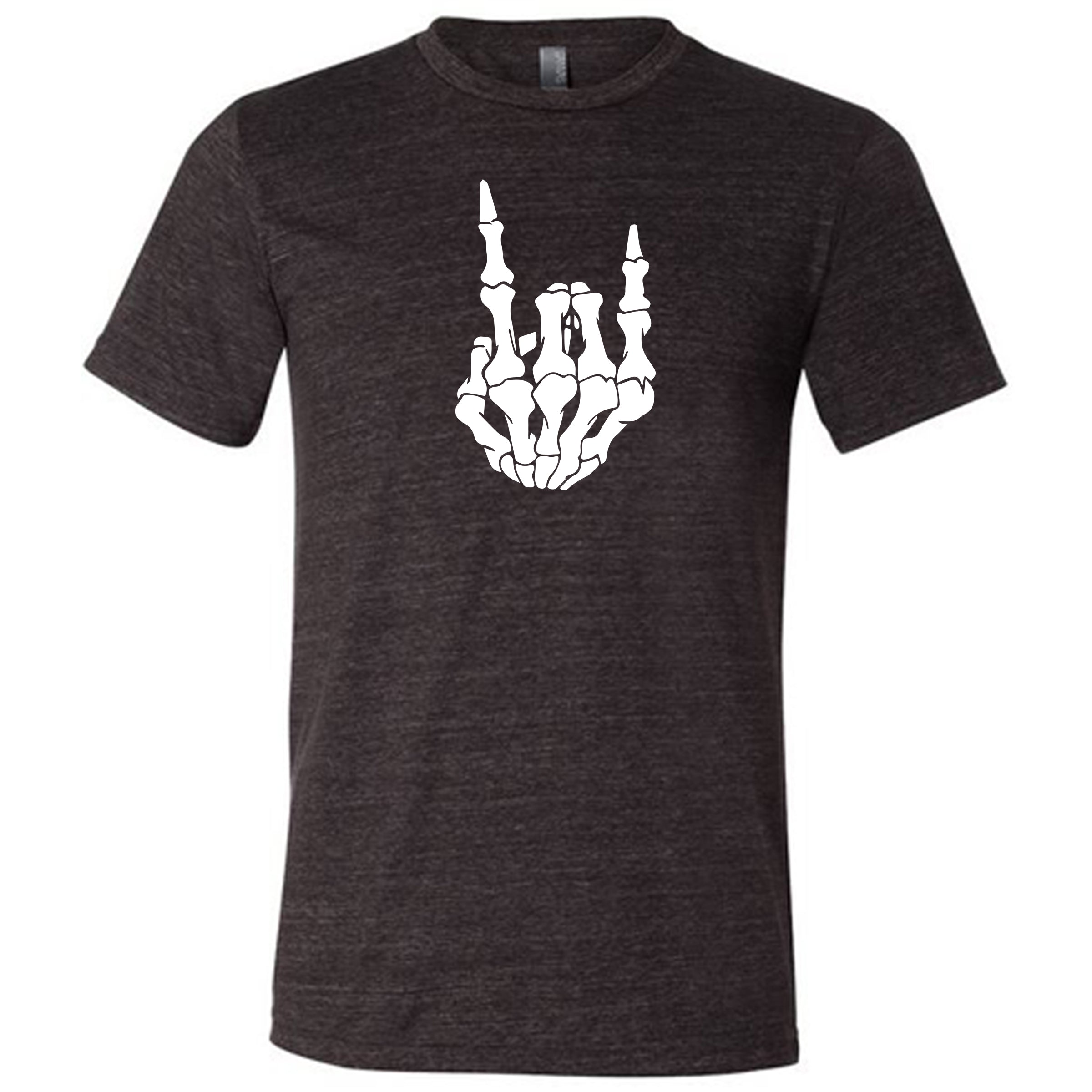 skeleton rocker hand black shirt