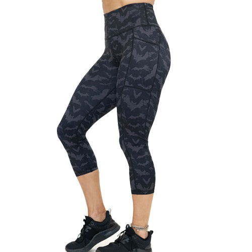 bat pattern leggings