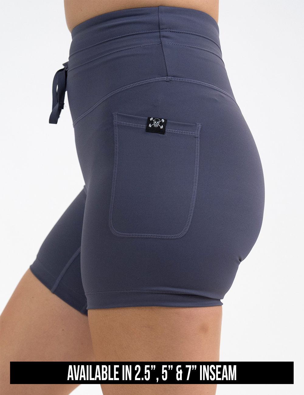 available sizes for the light purple omni shorts, inseam lengths include 2.5, 5, and 7 inches