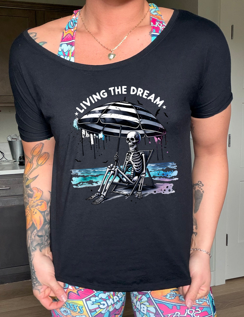 model wearing the Living The Dream Slouchy Tee