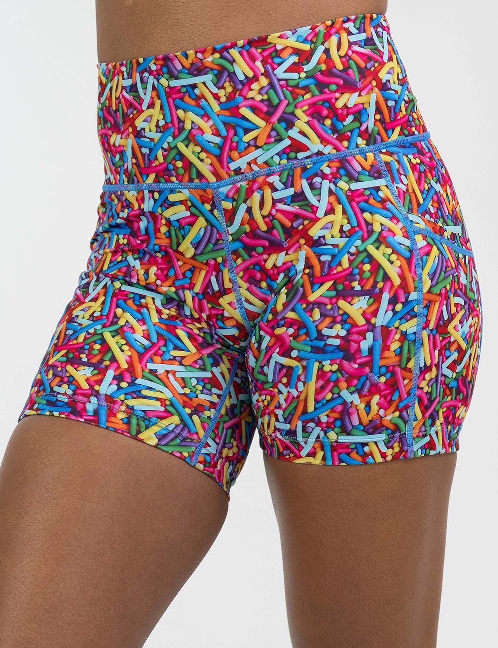 front of the 5 inch sprinkles shorts against a white background