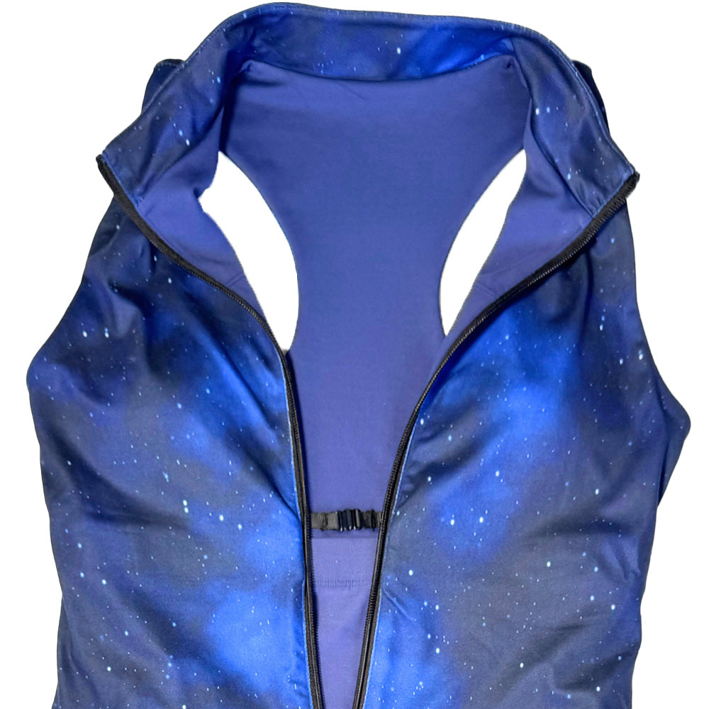 close up of the safety hook inside the front zipper of the dress