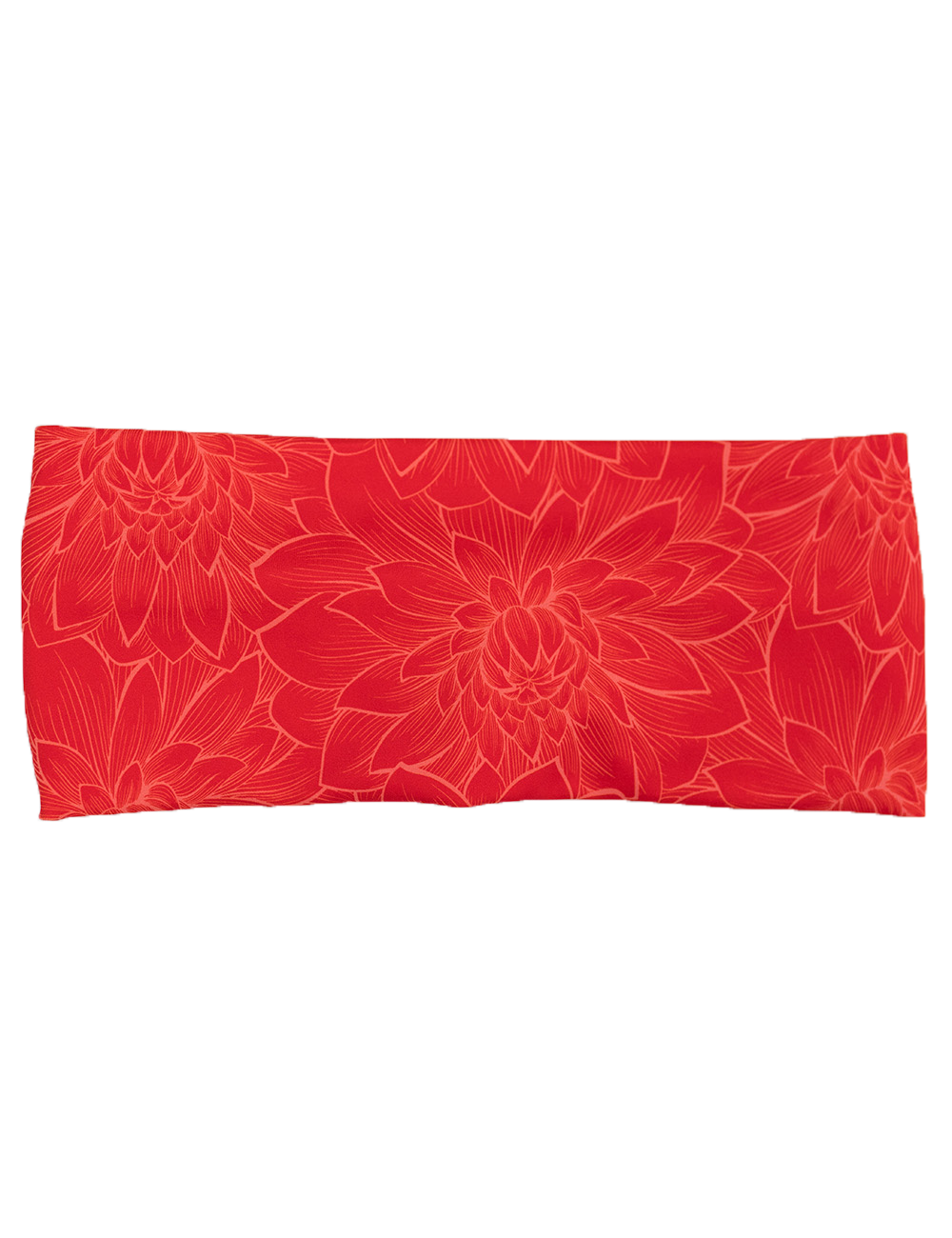 front of the orange lotus headband against a white background