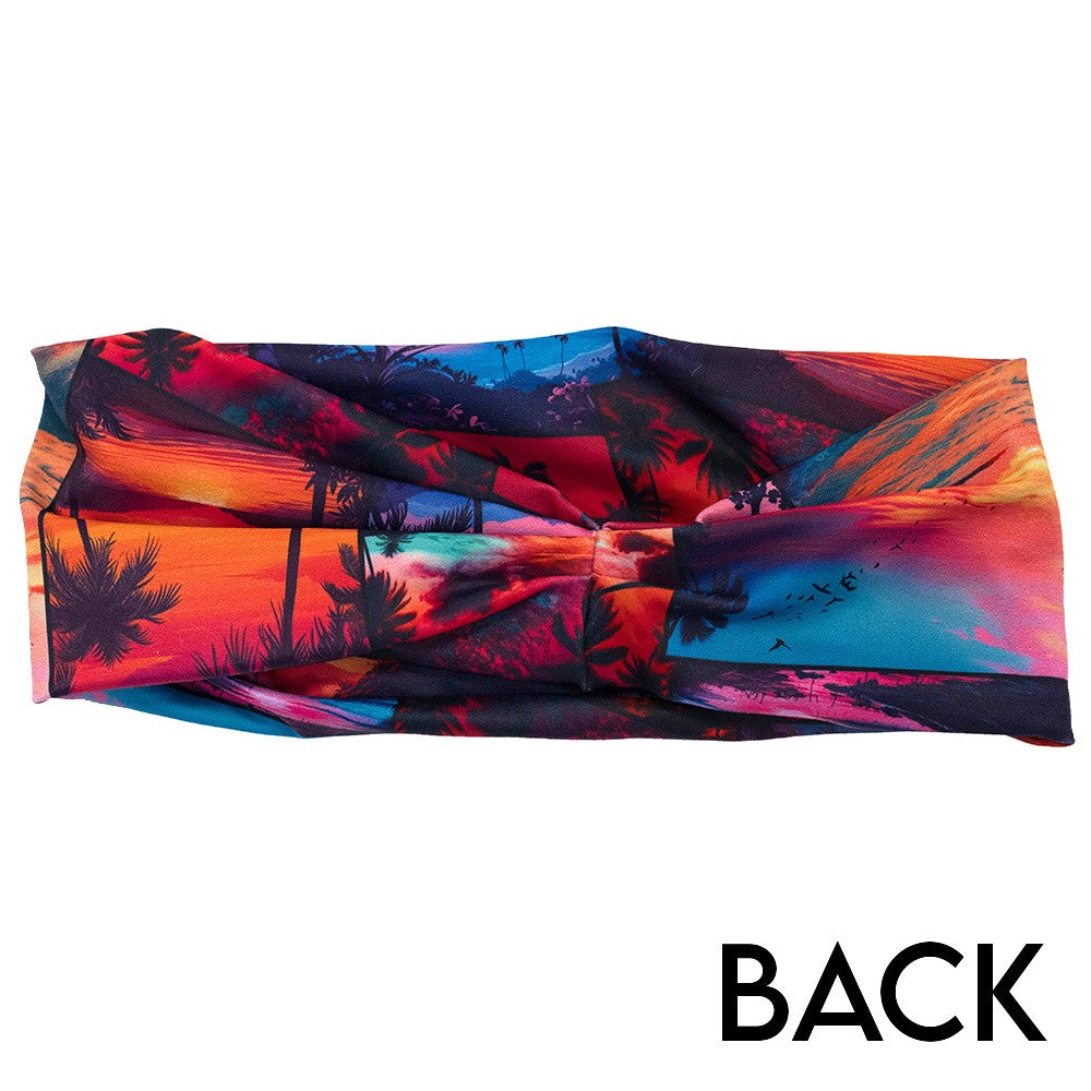back of the sunset patterned headband