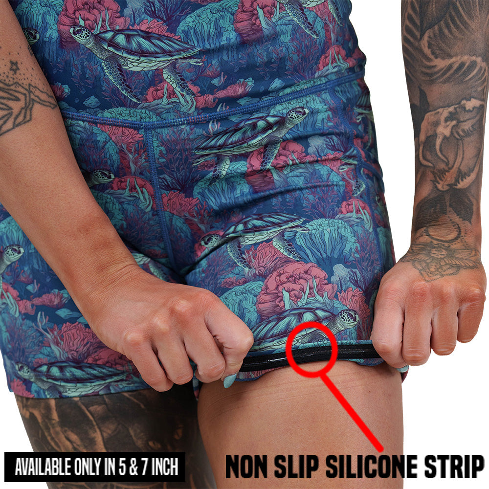 non slip strip on the turtle patterned shorts