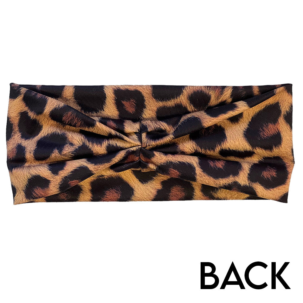 back of the leopard print headband