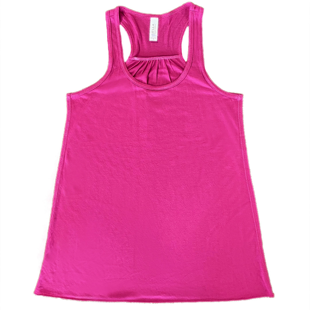 hot pink basic flowy racerback tank