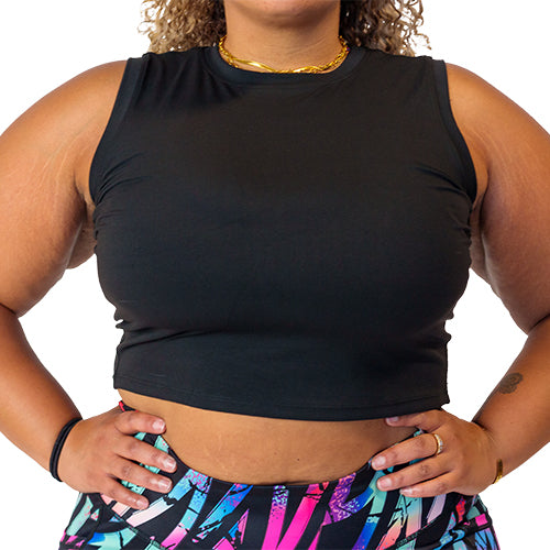 black crop top front view