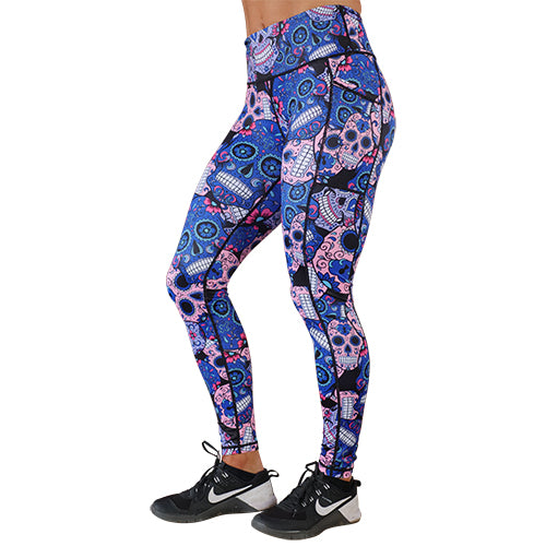 Cotton Candy Skull Leggings