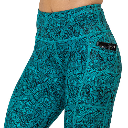 close up of side pocket large enough to hold a cell phone